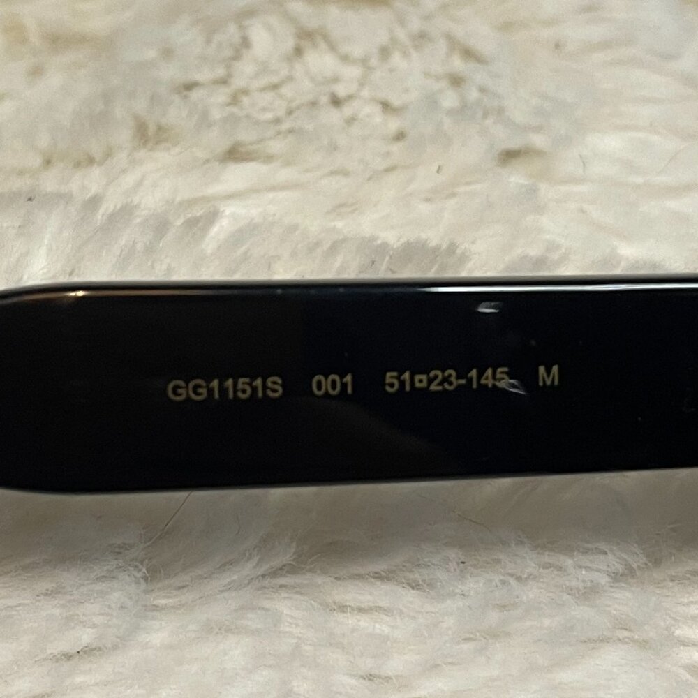 NEW Gucci Women’s Black & Gold GG1151s - 001 Sunglasses - Picture 7 of 8